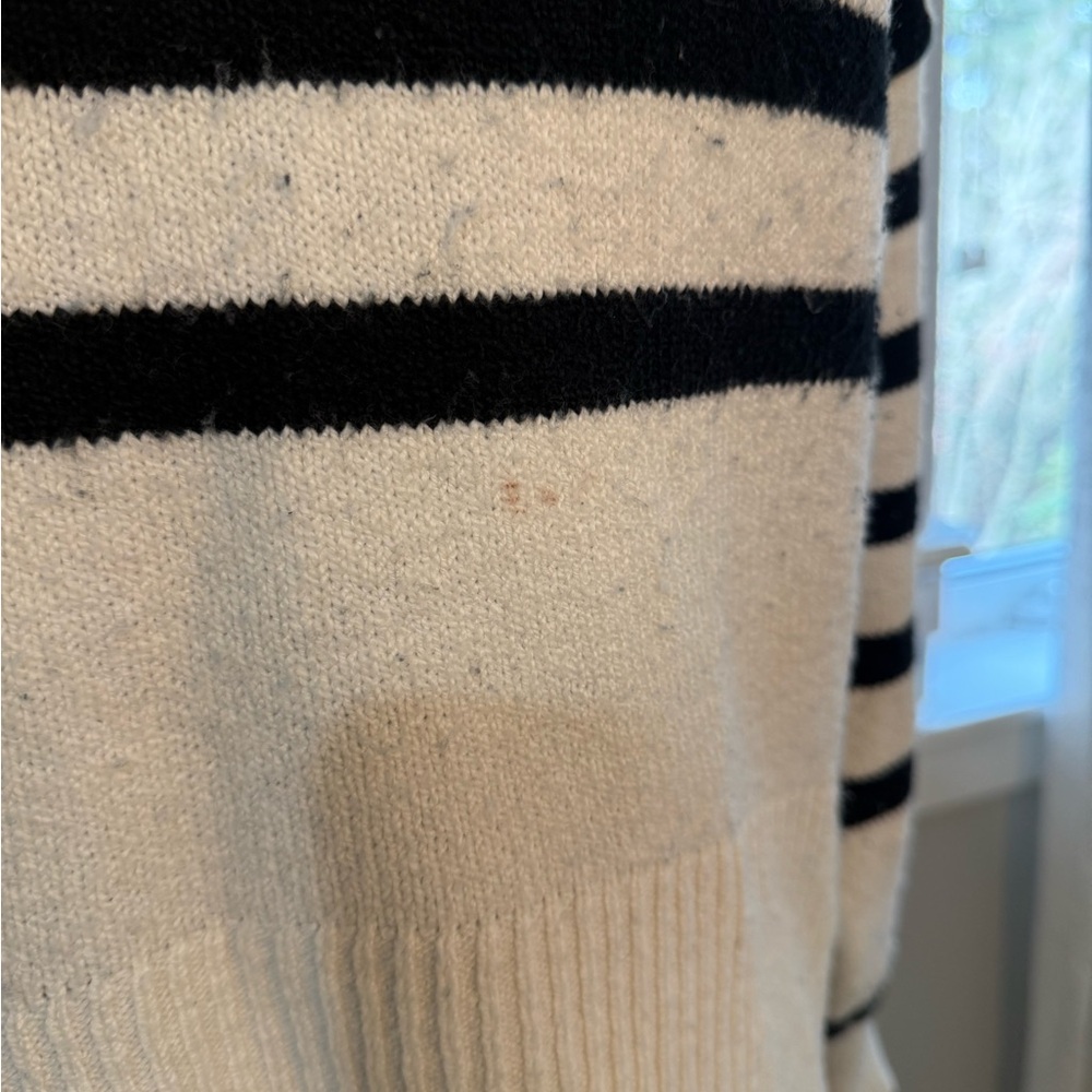 Striped Turtleneck Sweater - Black and White - Picture 5 of 10